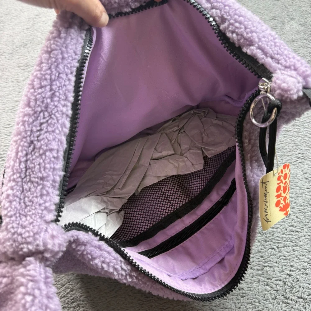 Free People Movement Overachiever Sherpa Sling Crossbody Bag in Steel Lavender - Picture 7 of 7